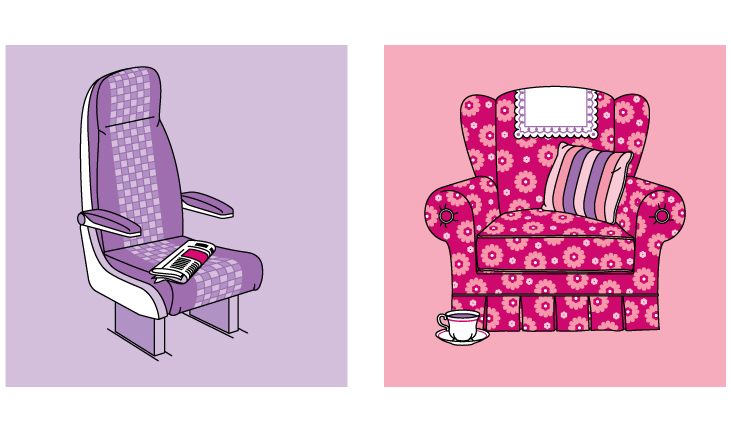 Train seat and Sofa